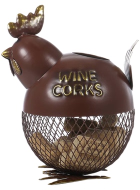 创意铁艺肥鸡存钱罐桌面摆件