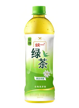 统一绿茶茉莉味茶饮料低糖真茶萃取含有茶多酚500ml*15瓶整箱装