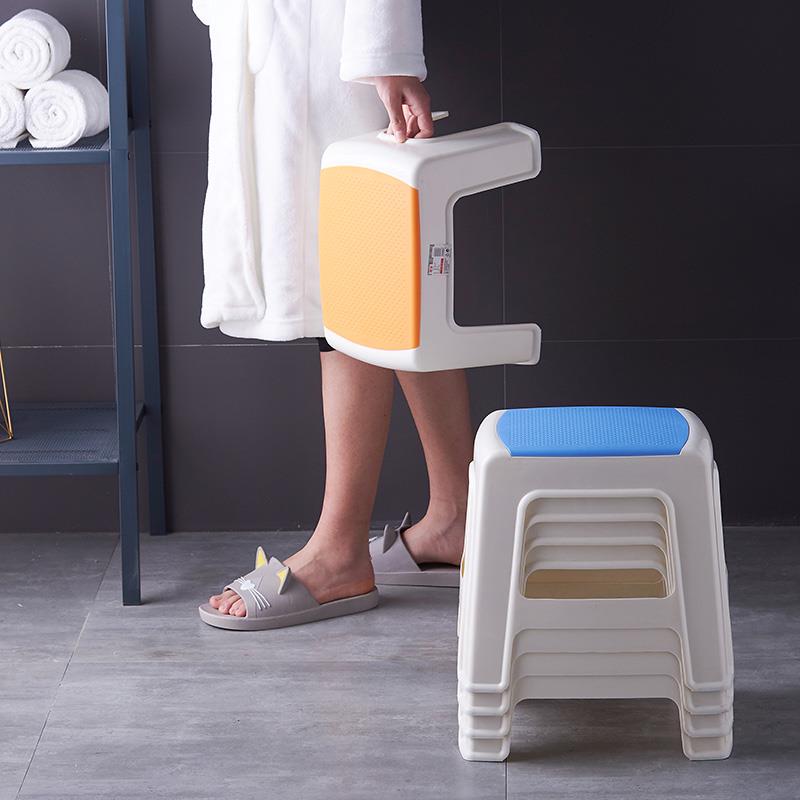 好尔塑料小凳子加厚成人浴室方凳儿童板凳矮凳餐桌高板凳家用胶登