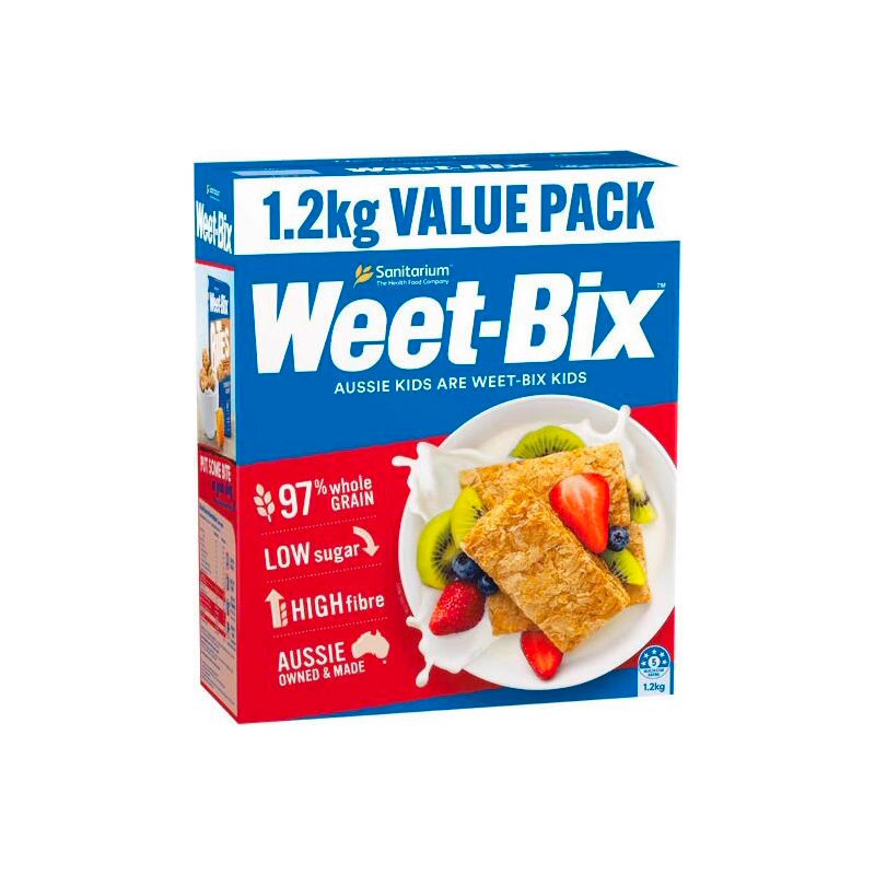 澳洲进口即食麦片早餐燕麦饼干无糖谷物欢乐颂安迪Weetbix野莓味