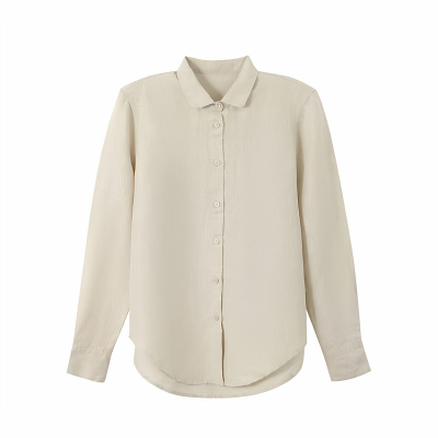 100%汉麻女文艺宽松长袖衬衫