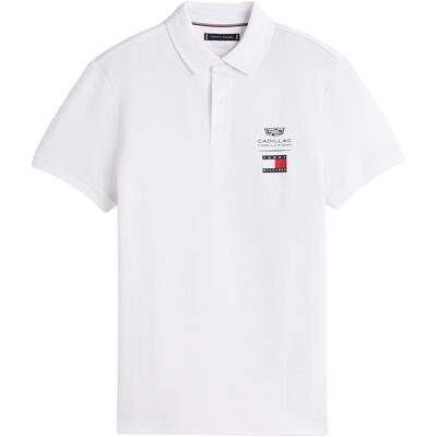Tommy男装潮流印花赛车短袖POLO