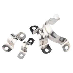 304不锈钢U型带连胶条骑马卡抱箍加厚方形卡管卡子钢管卡扣固定器