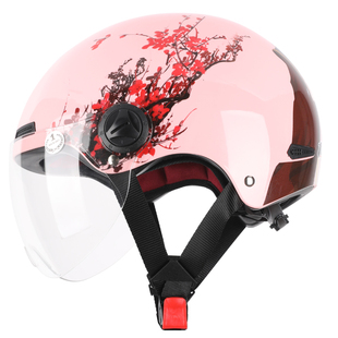 腾讯动漫电动车头盔3C认证半盔男女夏季四季通用电瓶摩托车安全帽