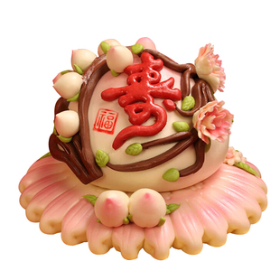 结婚花饽饽喜馒头摆件订婚嫁娶花馍喜字福花压盆中式高级伴手礼盒