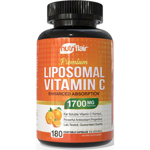 NutriFlair专利VC脂质体维生素C Liposomal高浓1700美国直邮180粒