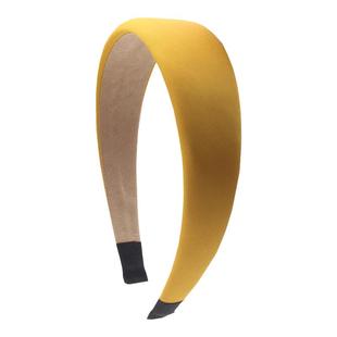 明星同款黄色缎面发箍女款春夏宽边百搭外出复古港风头箍2025新款