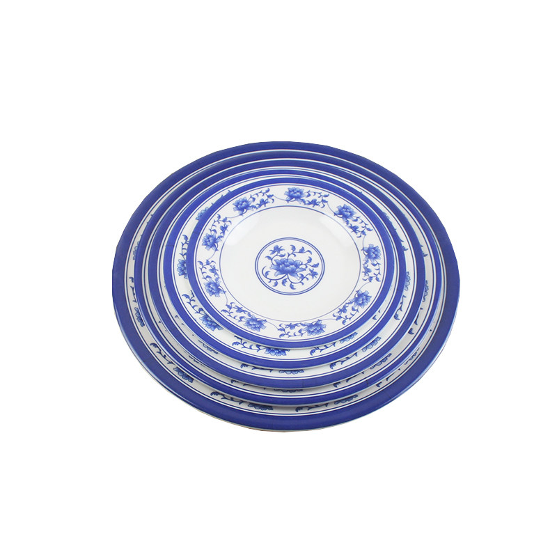 圆形盘菜盘自助餐盘商用炒粉平碟