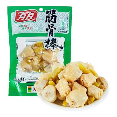 【小拉泽专属】有友 山椒筋骨棒泡椒鸡拐休闲食品追剧解馋零食
