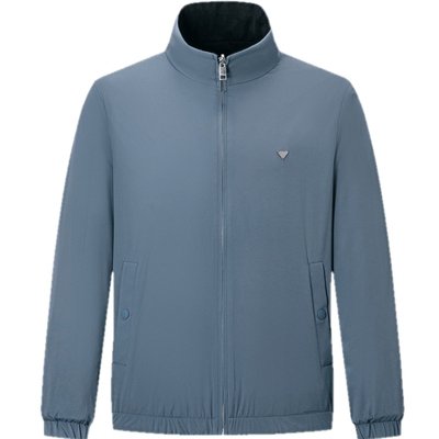 七匹狼立领双面绵羊毛防泼水夹克