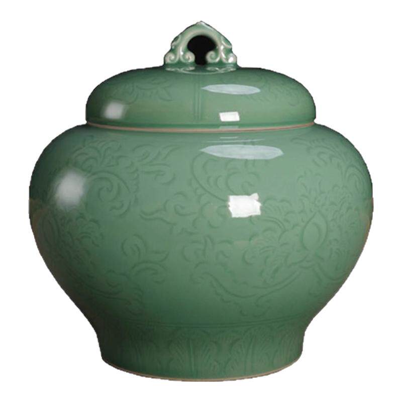 龙泉青瓷纯手工制作茶叶罐
