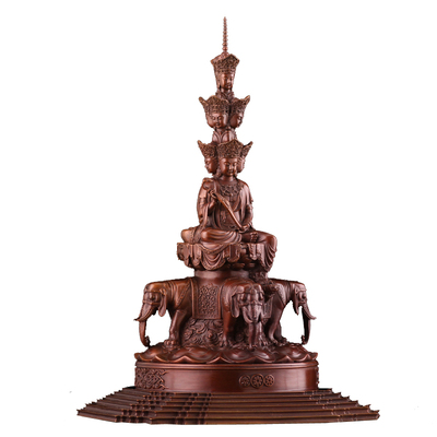 纯铜峨眉山十方普贤佛像摆件