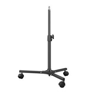 神牛影室灯22/70CM滑轮地灯架 专业全金属背景低灯架 闪光灯矮灯架 带轮可移动拍摄台底光 摄影三角地灯支架