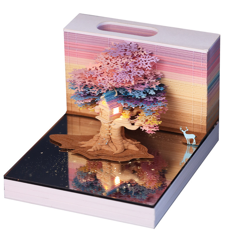 生日礼物女生立体便签纸故宫文创意3D纸雕日历一鹿有你台历圣诞节