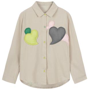 [立体珙桐叶]woobaby儿童灯芯绒长袖衬衫男童女童春秋装纯棉外套