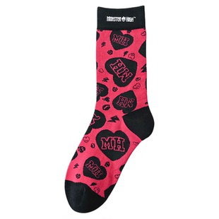 九木杂物社怪物高中美泰芭比娃娃精灵高中袜子中筒袜彩色潮流袜