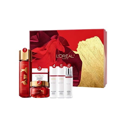 【自营】欧莱雅复颜专研水乳面霜套装 保湿滋润护肤品26新春礼盒