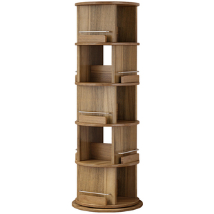 旋转书架360简约收纳绘本置物架落地家用简易网红儿童书柜书报架