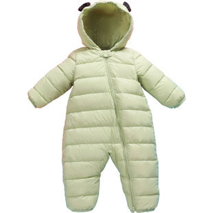 雅鹿轻薄宝宝婴儿连体羽绒服连体衣冬季新生儿外出抱衣婴幼儿衣服