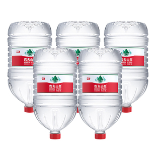 农夫山泉19升桶装水19L*5桶天然弱碱聪明盖家庭大瓶饮用非矿泉水