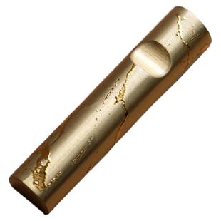 问心堂实心黄铜泼墨笔山笔搁笔山文房四宝书法专用笔架毛笔搁压书镇尺镇纸两用创意摆件文房雅器