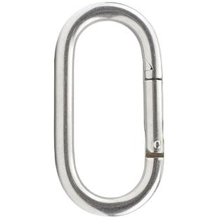304不锈钢316跑道扣环形登山扣椭圆型弹簧扣户外快挂链条扣挂钩