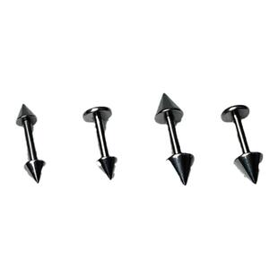 双头圆锥耳钉F136植入级医用钛合金耳骨钉唇钉舌钉穿刺基础耳钉