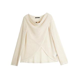 ELLE波西米亚风宽松镂空罩衫女2025夏季新款设计感珠链度假衬衫