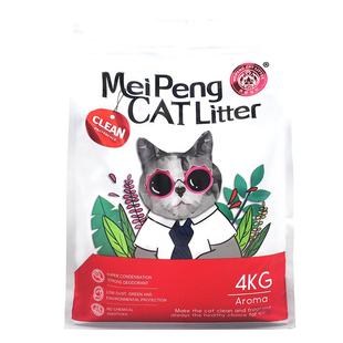 美鹏猫砂4kg柠檬香破碎型钠基膨润土猫砂除臭结团吸水猫砂加香