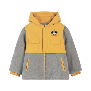 viciusss仿羊羔毛外套男童夹棉加厚保暖冬季新款儿童毛毛棉袄上衣