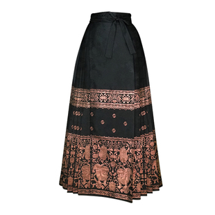 云钟阁原创汉服金狮呈祥织金幻彩马面裙女明制重工日常百搭长裙