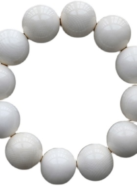 天然冰料保真猛犸象牙手串原色男