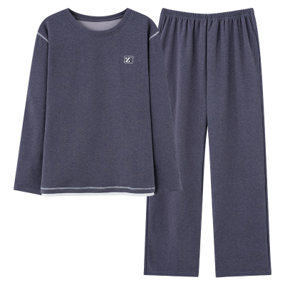 都市丽人德绒睡衣男款加绒长袖