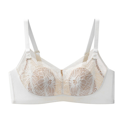 嫚熙虞美人哺乳内衣前开扣蕾丝