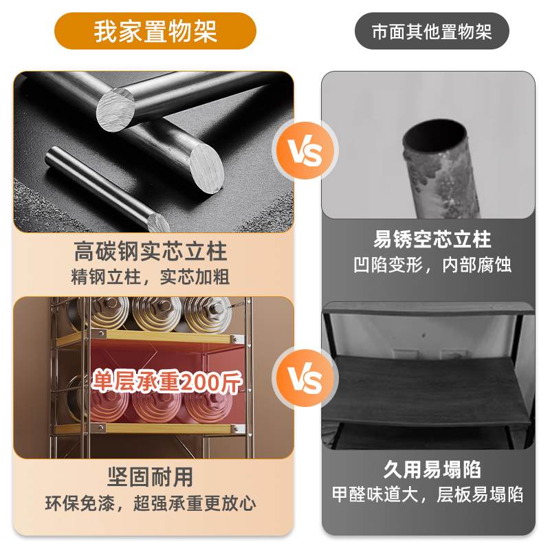 置物架落地原木风书架仓储货架客厅阳台架子厨房展示架家用储物架