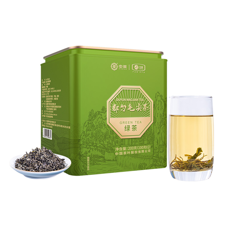 中茶绿茶2023年春茶上市新茶都匀毛尖绿茶200g罐装中茶官方旗舰店