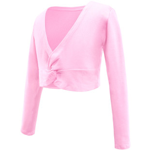 儿童舞蹈服披肩上衣女练功服加绒小坎肩外搭长袖外套女童跳舞毛衣