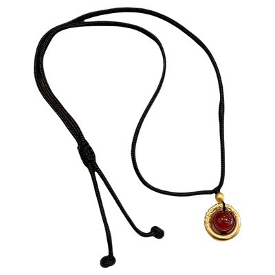 相思豆平安扣项链小众高级感配饰