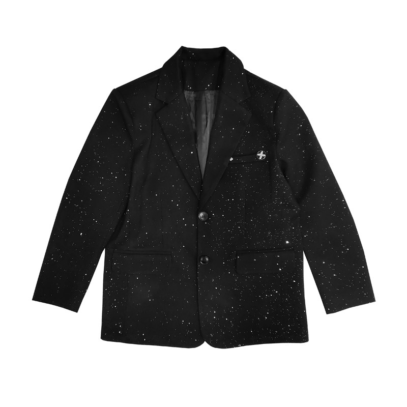 高级感夜店发型师西服男2023春秋季新款时尚潮流宽松休闲西装外套