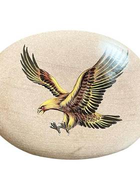 石头摆件中式办公室手绘