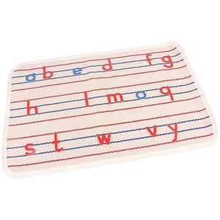 蒙氏教具木制活动小写字母箱工作毯儿童早教益智学习单词拼写玩具