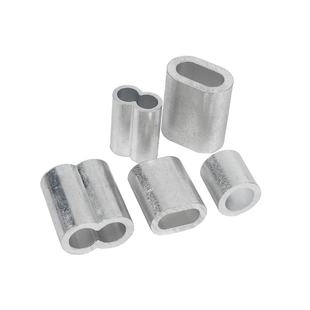 钢丝绳用铝夹头双孔8字型铝套单孔八字椭圆铝套卡扣M0.5/1/2/3/20