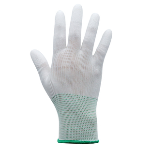 PU手套劳保加厚男工地干活耐磨涂掌涂指浸胶皮防滑工作尼龙线手套