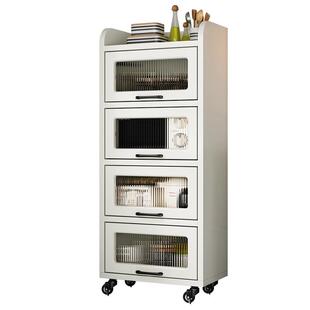 厨房夹缝柜子储物柜落地多层置物架冰箱窄缝隙放微波炉锅具收纳柜