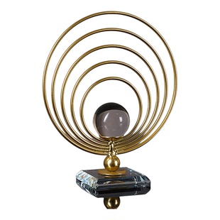 创意吊坠水晶球摆件轻奢家居玄关电视酒柜办公室场景装饰艺术品