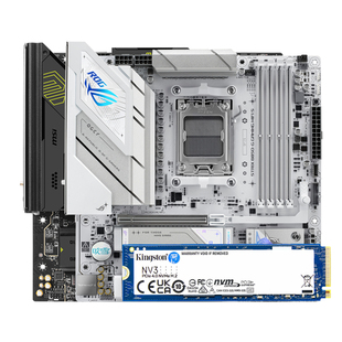 金士顿NV3搭配微星B650M华硕B850M吹雪技嘉B650M小雕冰雕主板套装