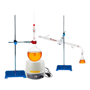 【荣力普工厂】玻璃常压蒸馏装置实验室减压蒸馏回流装置精油萃取纯露提纯蒸馏提炼器250ml500ml1000ml冷凝管