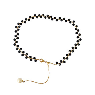 黑色锆石颈链2026新款气质choker颈带项链女网红小众高级感锁骨链