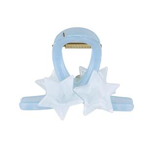 五角星星发夹女中号头发抓夹后脑勺半扎发鲨鱼夹子头饰发量少发抓