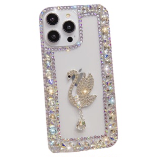 Glitter Love Jewelled Diamond Phone Case For iPhone 17 16 13 15 14 Pro Max Crystal Rhinestone Cover